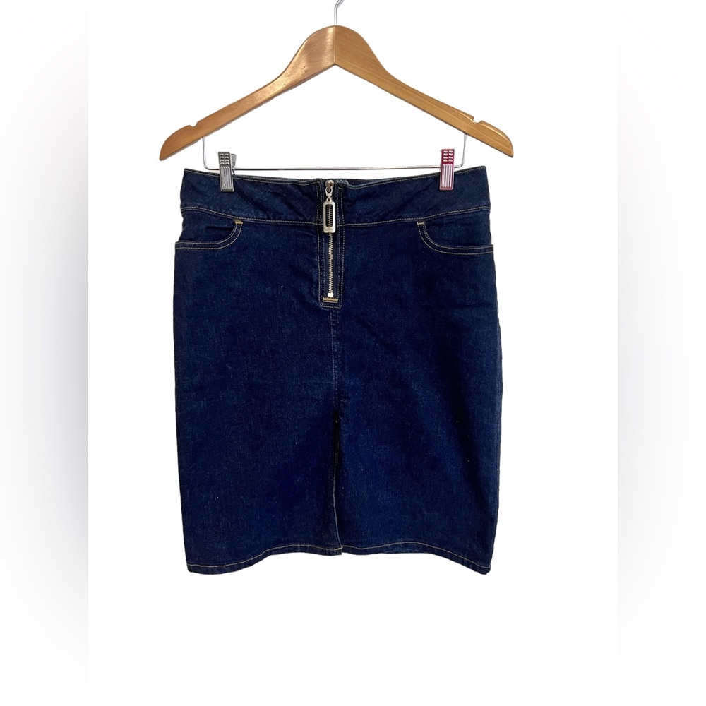 VINTAGE 90s Y2K TOMMY HILFIGER Denim Skirt with Slit